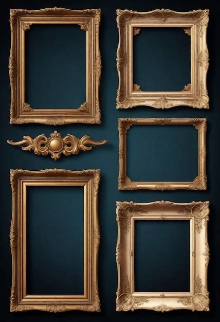 Schéma illustrant les différents styles de cadres dorés : du minimalisme aux ornements baroques