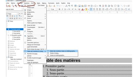 Schéma illustrant l'interface de gestion des bordures dans LibreOffice Writer