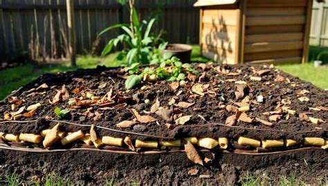 Vue d'ensemble d'un potager utilisant le compostage de surface