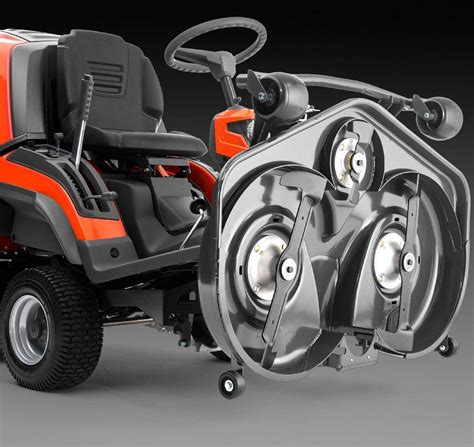 Schéma technique illustrant le système de coupe frontale sur un Rider Husqvarna