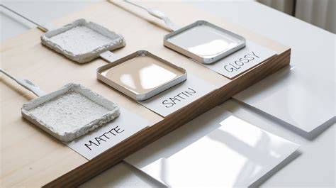 Exemples de finitions (satiné, brillant, mat)