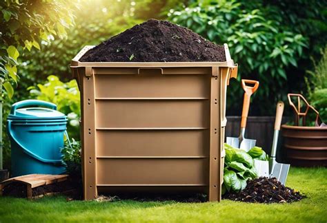 Image d'un jardin avec du compost appliqué au pied des plantes
