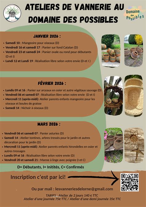 Infographie montrant la diversité des ateliers possibles autour de Montpellier : permaculture, brassage, ateliers bien-être.