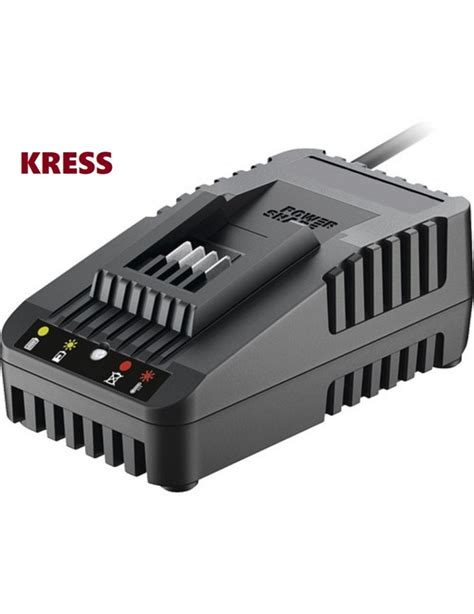 Batterie Kress et chargeur en gros plan