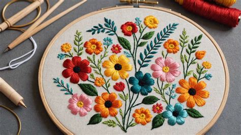 Matériel de base pour la broderie : fils, aiguilles et toile