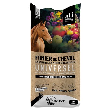Sac de fumier de cheval composté prêt à l'emploi pour le jardinage