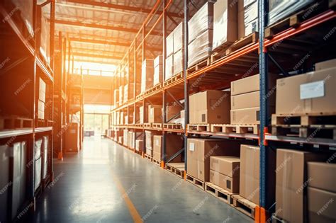 Photo d'un entrepôt logistique moderne avec des colis prêts à être expédiés