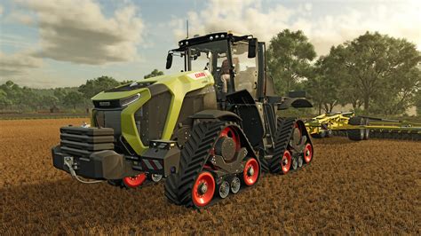 Vue panoramique d'une exploitation agricole moderne dans Farming Simulator 17 avec épandage de fumier en cours