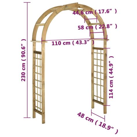 Schéma technique montrant les dimensions standards d'une arche en bois (140cm x 50cm x 220cm)
