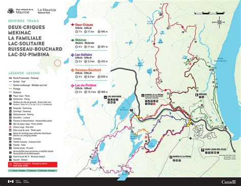 Carte des sentiers de randonnée autour du Gazon du Faing