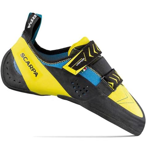 illustration d'un chausson d'escalade Scarpa Vapor S sur un rocher