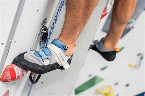 infographie sur la structure interne d'un chausson d'escalade et ses composants