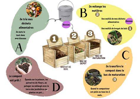 Infographie montrant la structure d'un sol vivant enrichi par le compostage