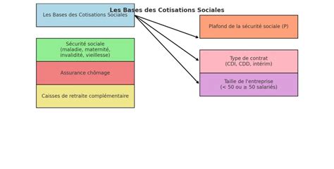 Schéma explicatif des flux de cotisations sociales pour les entreprises du paysage