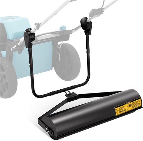 Infographie des accessoires possibles pour tondeuses (remorque, chasse-neige, rouleau)