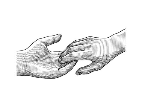 Illustration d'une main tenant une autre main, symbolisant l'aide et le soutien