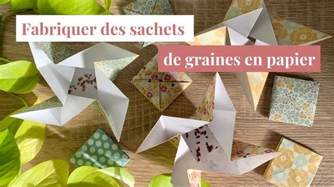 Schéma illustré montrant les étapes de pliage d'un sachet à partir d'une feuille de papier carrée