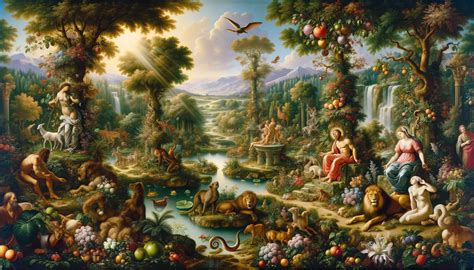 fresque médiévale du jardin d'Eden