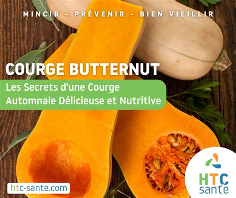 Infographie sur les apports nutritionnels et vitamines de la courge Butternut