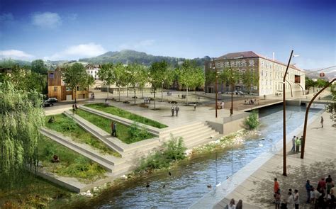Paysage urbain verdoyant à Dunkerque avec des espaces soigneusement entretenus