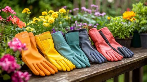 divers types de gants de jardinage