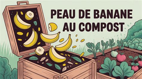 Illustration d'un composteur avec des peaux de banane