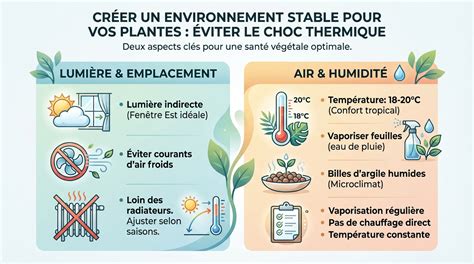 Schma illustrant l'emplacement idéal pour un Pachira : lumière indirecte loin des radiateurs