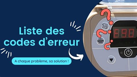 Illustration montrant les codes d'erreur courants sur l'écran LCD du programmateur