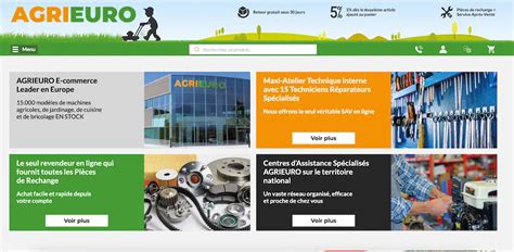 Capture d'écran ou représentation graphique du catalogue en ligne AgriEuro