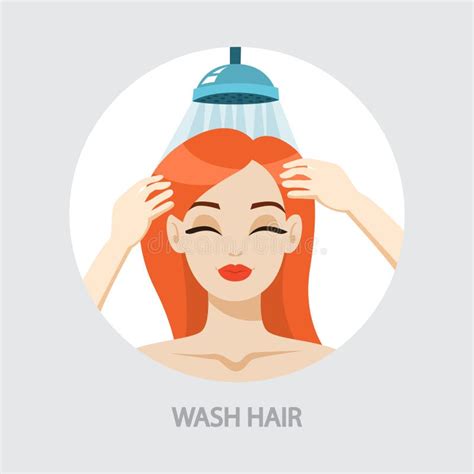 Illustration d'une personne se lavant les cheveux avec un shampoing doux