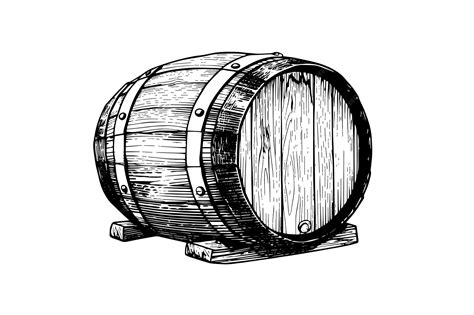 Illustration d'un tonneau en chêne traditionnel utilisé pour la production de la Chèvre