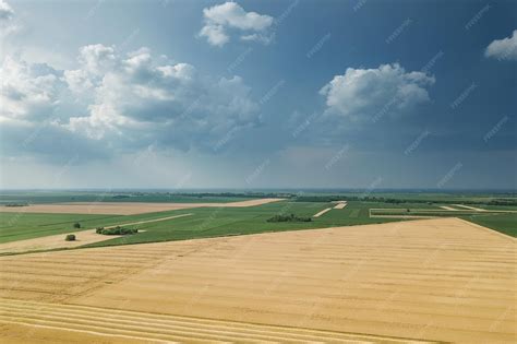 Vue aérienne des champs maraîchers à la Robertsau avec Strasbourg en arrière-plan
