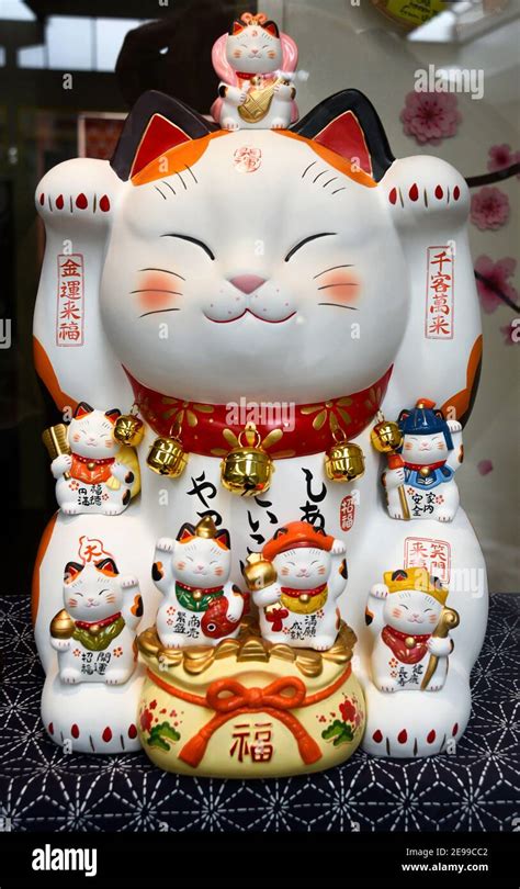 Photographie traditionnelle d'un Maneki-Neko dans une boutique japonaise