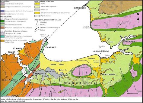 Schéma géologique de la baie du Mont-Saint-Michel