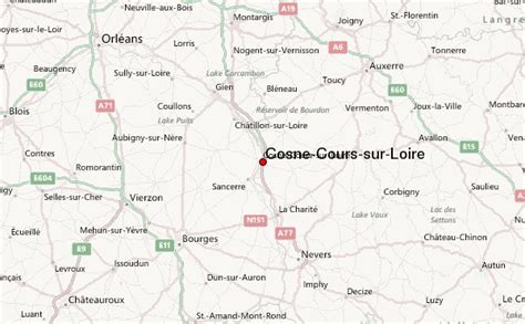 Carte de la région de Cosne sur Loire