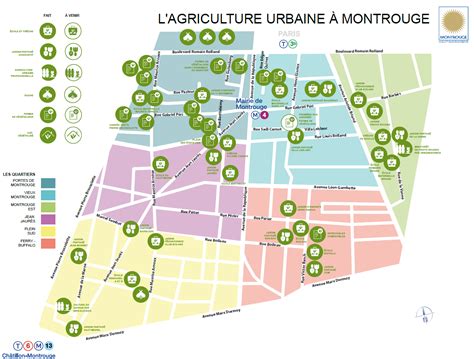 Plan de Saint-Quentin-en-Yvelines avec les projets d'agriculture urbaine