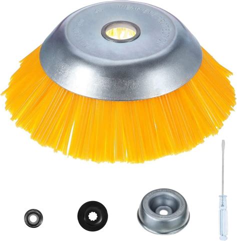 Brosse de désherbage en fils de nylon sur une surface délicate