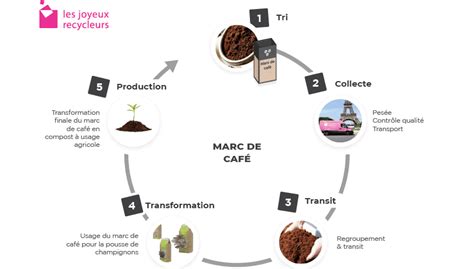 Schéma des circuits de valorisation du marc de café