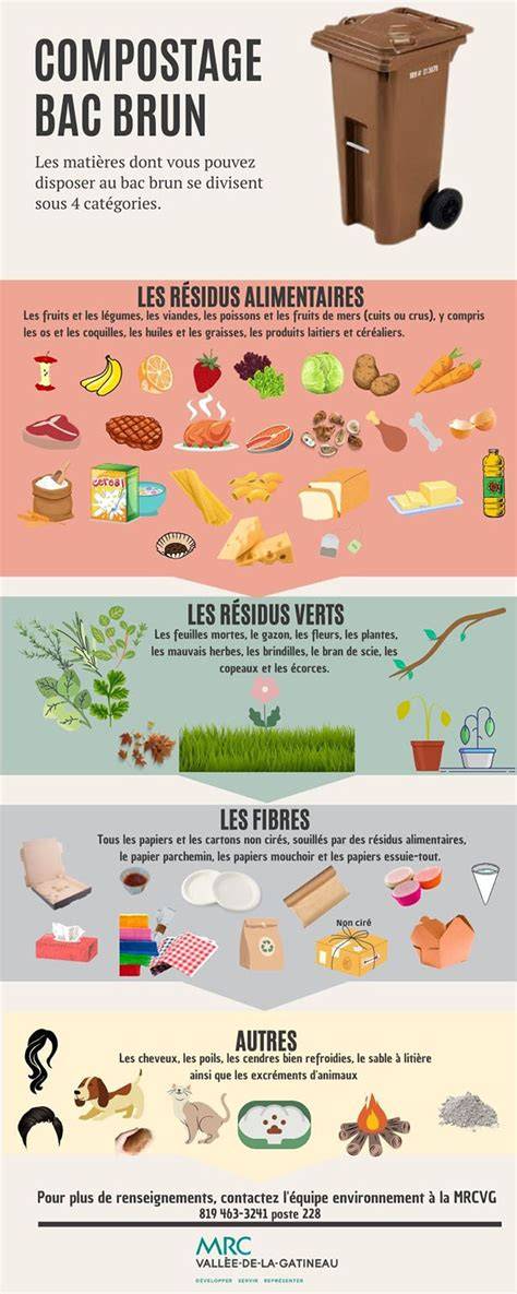 Bac brun et déchets organiques