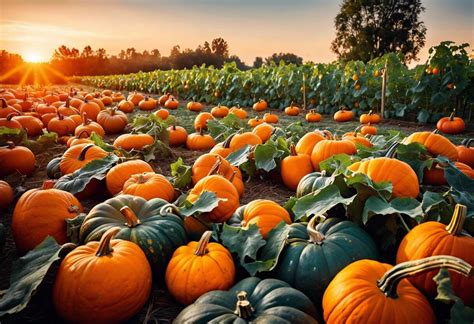 panoramique des champs de citrouilles en Montérégie