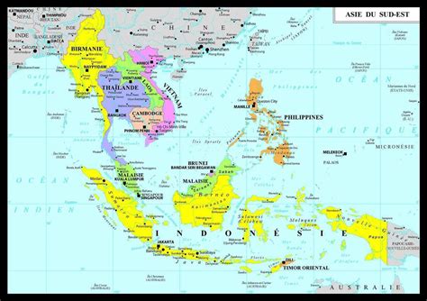 Carte de l'Asie du Sud-Est mettant en évidence l'Indonésie et l'archipel de la Sonde