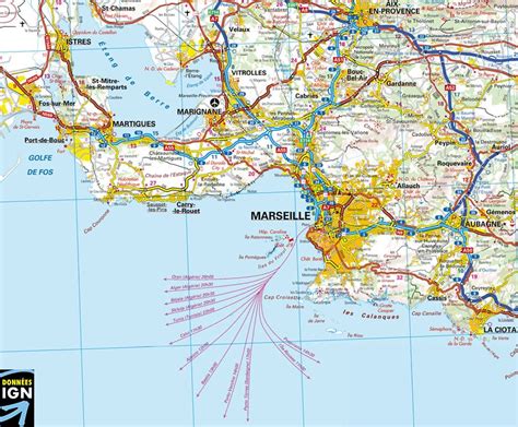 Carte touristique des environs de Marennes-Oléron et des îles