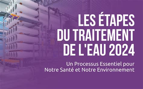 Diagramme des étapes de traitement de l'eau : préfiltration, stérilisation UV et osmose