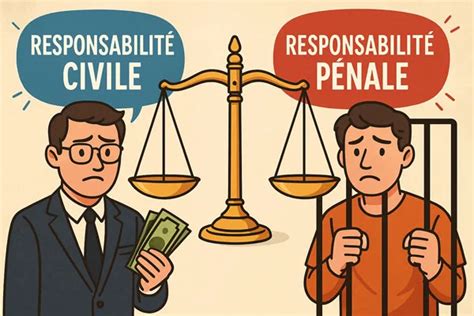Illustration juridique représentant la notion de responsabilité