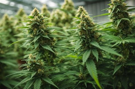Plante de cannabis bien rincée, prête à la récolte