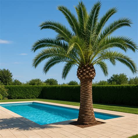 Palmier près d'une piscine