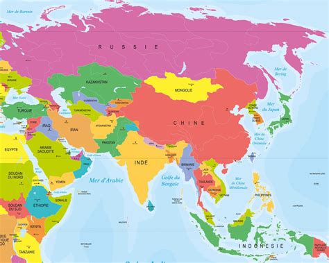 Carte géographique montrant l'origine asiatique des espèces du genre Photinia