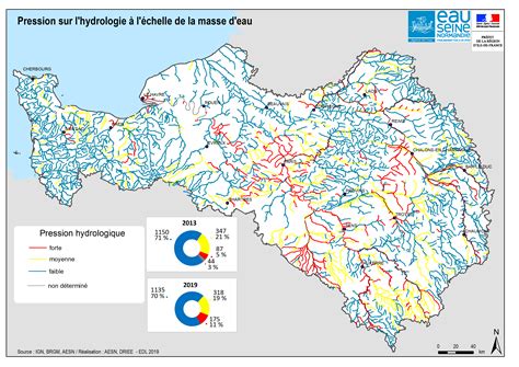 carte hydrologique du bassin du Roussillon montrant les zones de vigilance et de crise