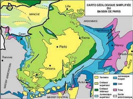 Carte géologique simplifiée du bassin laitier des Majors