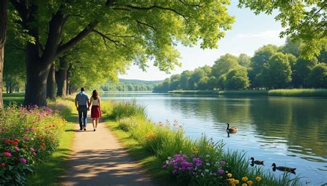 Illustration d'un environnement résidentiel paisible en bord de Marne